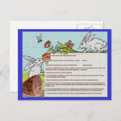 Carte de recettes de jambon cuit Pâques (Devant / Derrière)