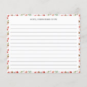 Carte de recettes de la grenade d'aquarelle médite (Dos)