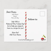 Carte de recettes de la Journée nationale Piña Col (Dos)