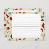 Carte de recettes de la saison des fêtes (Devant / Derrière)