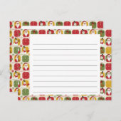 Carte de recettes de la saison des fêtes (Devant / Derrière)