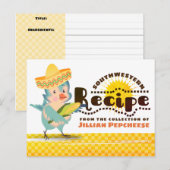 Carte de recettes de livre de recettes de cuisine (Devant / Derrière)