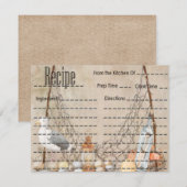 Carte de recettes de pêche vintage (Devant / Derrière)