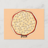 Carte de recettes de pizza aux champignons (Devant)