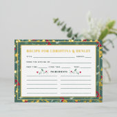 Carte de recettes de saison aux baies rouges verte (Debout devant)