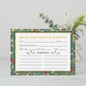 Carte de recettes de saison aux baies rouges verte (Debout devant)