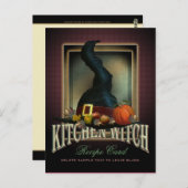 Carte de recettes de sorcière de cuisine (Devant / Derrière)