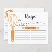 Carte de recettes de Tangerine Whisk Lettrée à la  (Devant / Derrière)