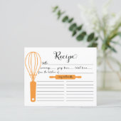 Carte de recettes de Tangerine Whisk Lettrée à la  (Debout devant)