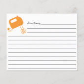 Carte de recettes de Tangerine Whisk Lettrée à la  (Dos)