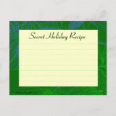 Carte de recettes de vacances pour pin vert (Dos)