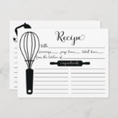 Carte de recettes de Whisk noir Lettré à la main m (Devant / Derrière)