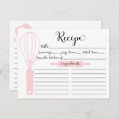 Carte de recettes de Whisk rose Lettré à la main m (Devant / Derrière)