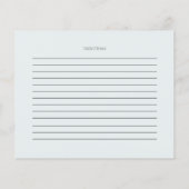 CARTE DE RECETTES | Encre dorée et Turquoise marbr (Dos)