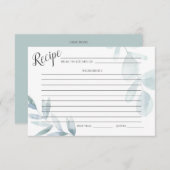 CARTE DE RECETTES | Eucalyptus bleu-dusté (Devant / Derrière)