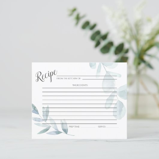 CARTE DE RECETTES | Eucalyptus bleu-dusté (Debout devant)