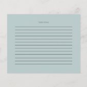 CARTE DE RECETTES | Eucalyptus bleu-dusté (Dos)