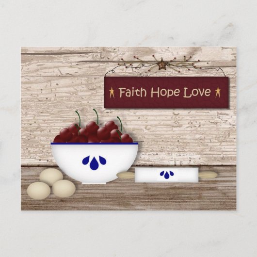 Carte de recettes Faith Hope Love (Devant)
