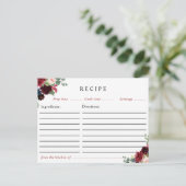 carte de recettes florales de la marine bordeaux (Debout devant)