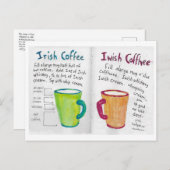 Carte de recettes I Wish Coffee (Devant / Derrière)