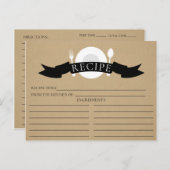 Carte de recettes moderne Fête des mariées Kraft (Devant / Derrière)