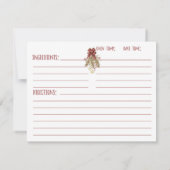 Carte de recettes Nature Berries & Bells Holiday R (Dos)