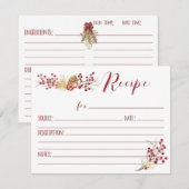 Carte de recettes Nature Berries & Bells Holiday R (Devant / Derrière)