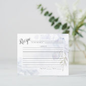 CARTE DE RECETTES | Pastel Dusty Roses bleus (Debout devant)