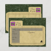 carte de recettes pâtisseries (Devant / Derrière)