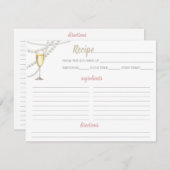 Carte de recettes Perles et Prosecco (Devant / Derrière)