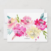 Carte de recettes PixDezines Watercolor Peonies (Dos)