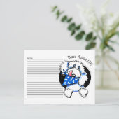 Carte de recettes Poodle Bon Appetit blanc (Debout devant)