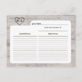 Carte de recettes pour mariée sculptée (Dos)