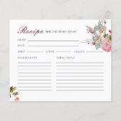 Carte de recettes Rose et Fête des mariées lantern (Devant)