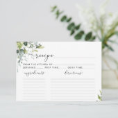 Carte de recettes vertes (Debout devant)