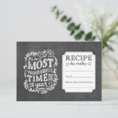 Carte de recettes Vintage Chalkboard les plus merv (Debout devant)
