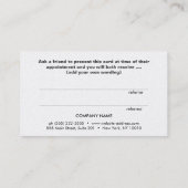 Carte de recommandation client professionnelle élé (Dos)