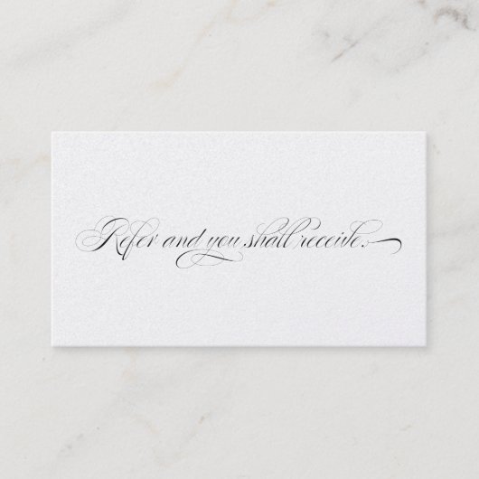 Carte de recommandation client professionnelle élé (Devant)