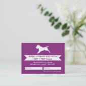 Carte de recommandation de la marchette de chien - (Debout devant)