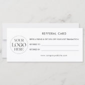 Carte de recommandation de logo d'entreprise éléga (Dos)