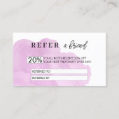 Carte de recommandation de remise minimaliste | Ré (Dos)