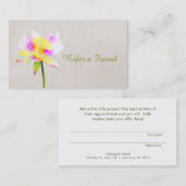 Carte de recommandation de santé holistique de Lot (Devant / Derrière)