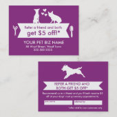 Carte de recommandation du fabricant de chiens - P (Devant / Derrière)