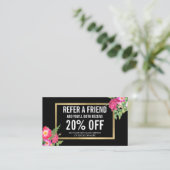 Carte de recommandation du salon Beauty Florals (Debout devant)