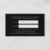 Carte de recommandation du salon de beauté tendanc (Dos)