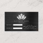 Carte de recommandation du salon Noir Blanc Diaman (Dos)