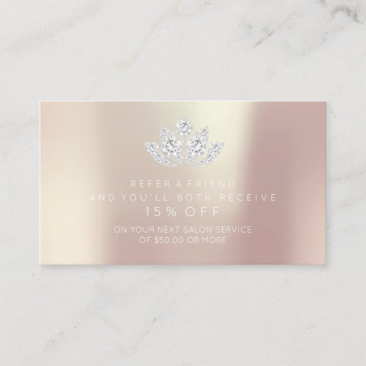 Carte de recommandation du salon Rose Rose Diamond (Devant)