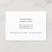 Carte de recommandation d'un thérapeute de massage (Dos)