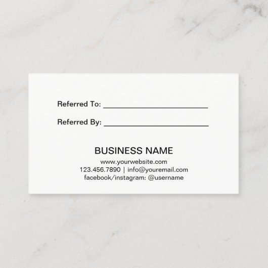 Carte de recommandation Hot Rose Lips Beauté Salon (Dos)