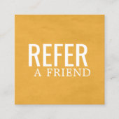 Carte de recommandation jaune simple et élégante (Devant)